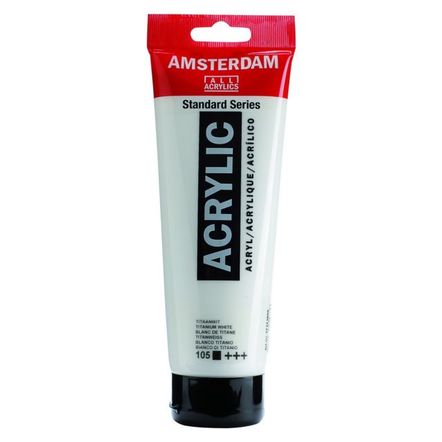 AMSTERDAM ACRYLI 250ML TIT WHT