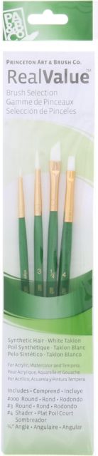 BRUSH WHITE TAKLON 4 PACK