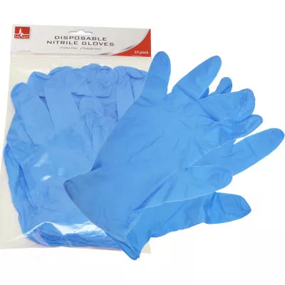 NITRILE GLOVES 10 PACK LARGE - New (SKU: 15327506)