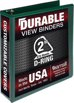 BINDER 2 IN DURABLE VIEW GREEN