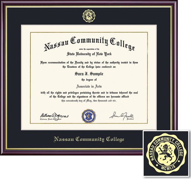 Nassau County Community College 8'' x 10'' Value Price Academic Diploma Frame