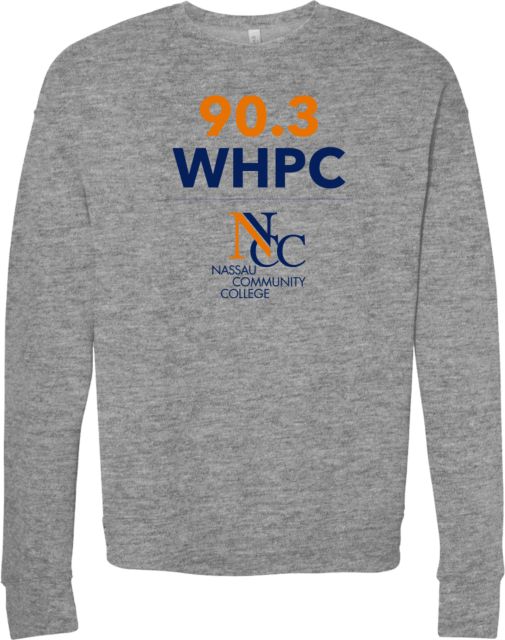 Nassau Community College Bella + Canvas Fleece Crew WHPC Radio - ONLINE ONLY