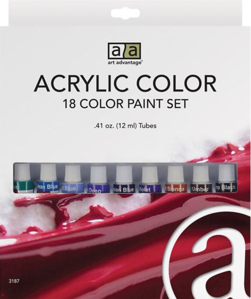 Art Advantage Art Advantage 12 ml Acrylic Paint 18 Color Set