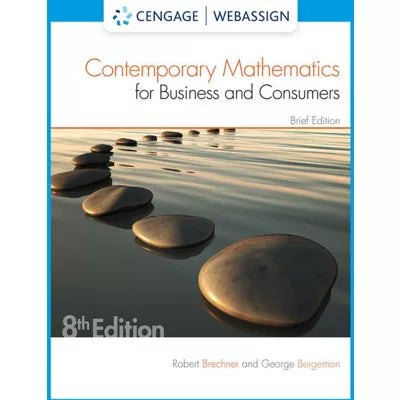 WebAssign for Brechner/Bergeman's Contemporary Mathematics for Business &amp; Consumers, Single-Term Instant Access (Custom)